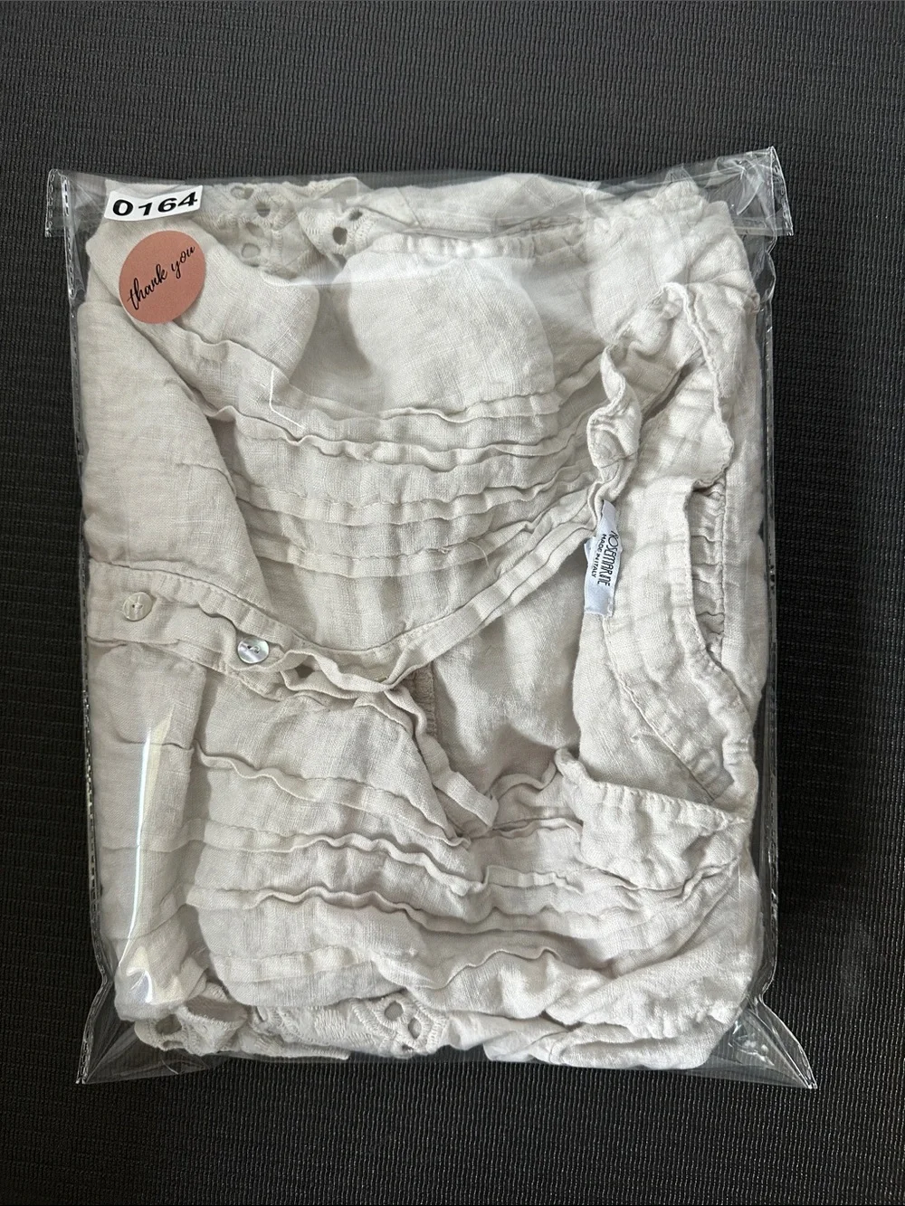 ✨ Rosemarine Italian 100% Linen Sleeveless Pintuck Eyelet Hem Dress Women's XL✨ - Picture 12 of 12